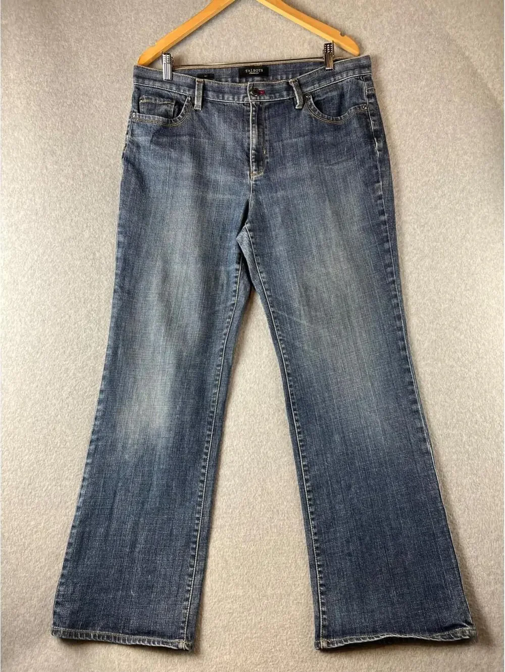 Talbots Bootcut Leg Pants Womens Size 14 Mid Rise Denim Jeans Casual Comfort